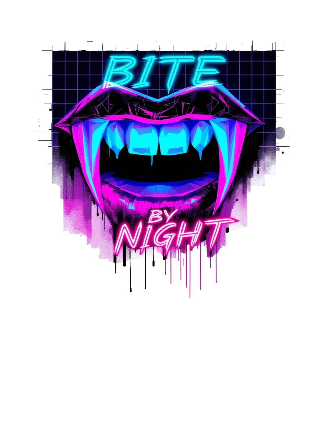 #bitebynight — Bitebynight Bite By Night Neon Fangs Tee