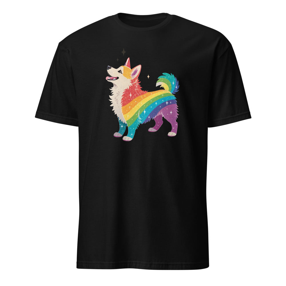 Dazzling Dog A Joyful Pup Bursting With Colour, Sparkle Dazzling Dog Rainbow Sparkle Pup Trendy T-Shirt - Image 1
