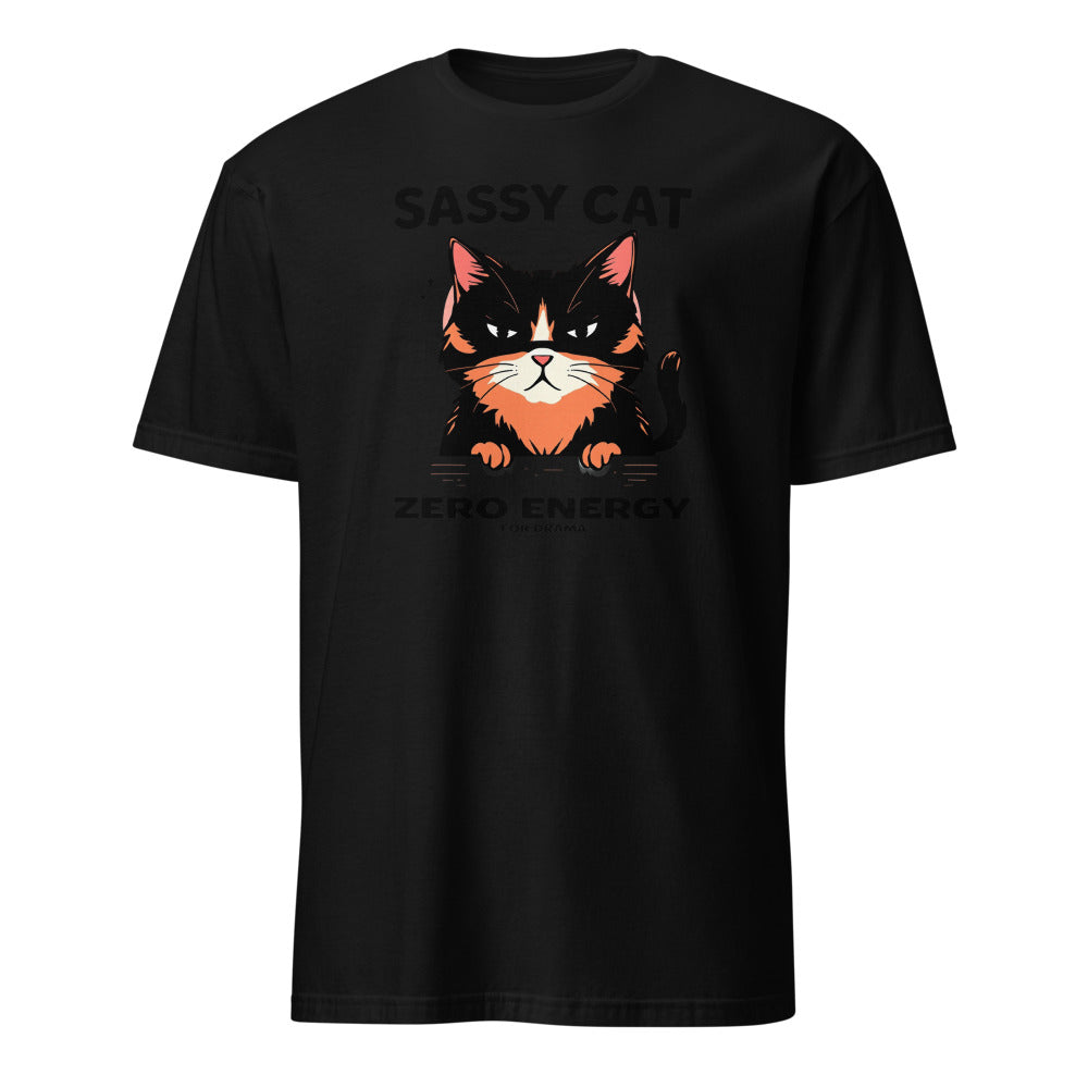 Cat Meme Sassy Cat Energy - Internet Culture Meme Tee - Image 1