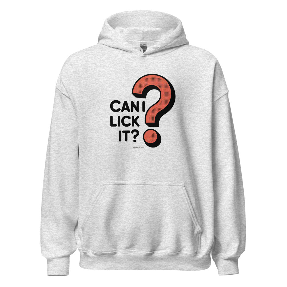 Can I Lick It? Can I Lick It? Minimalist Question Hoodie - Image 3