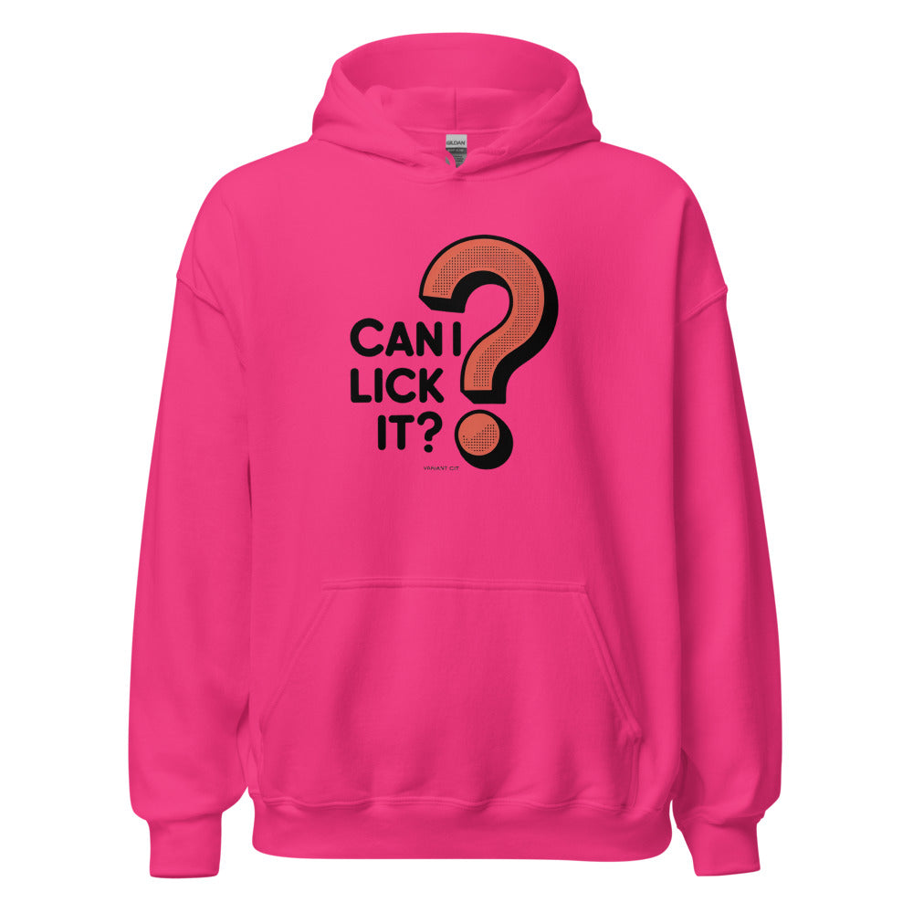 Can I Lick It? Can I Lick It? Minimalist Question Hoodie - Image 1